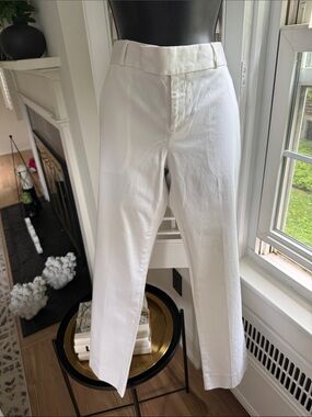 White Men's Straight-Leg Dress Pants